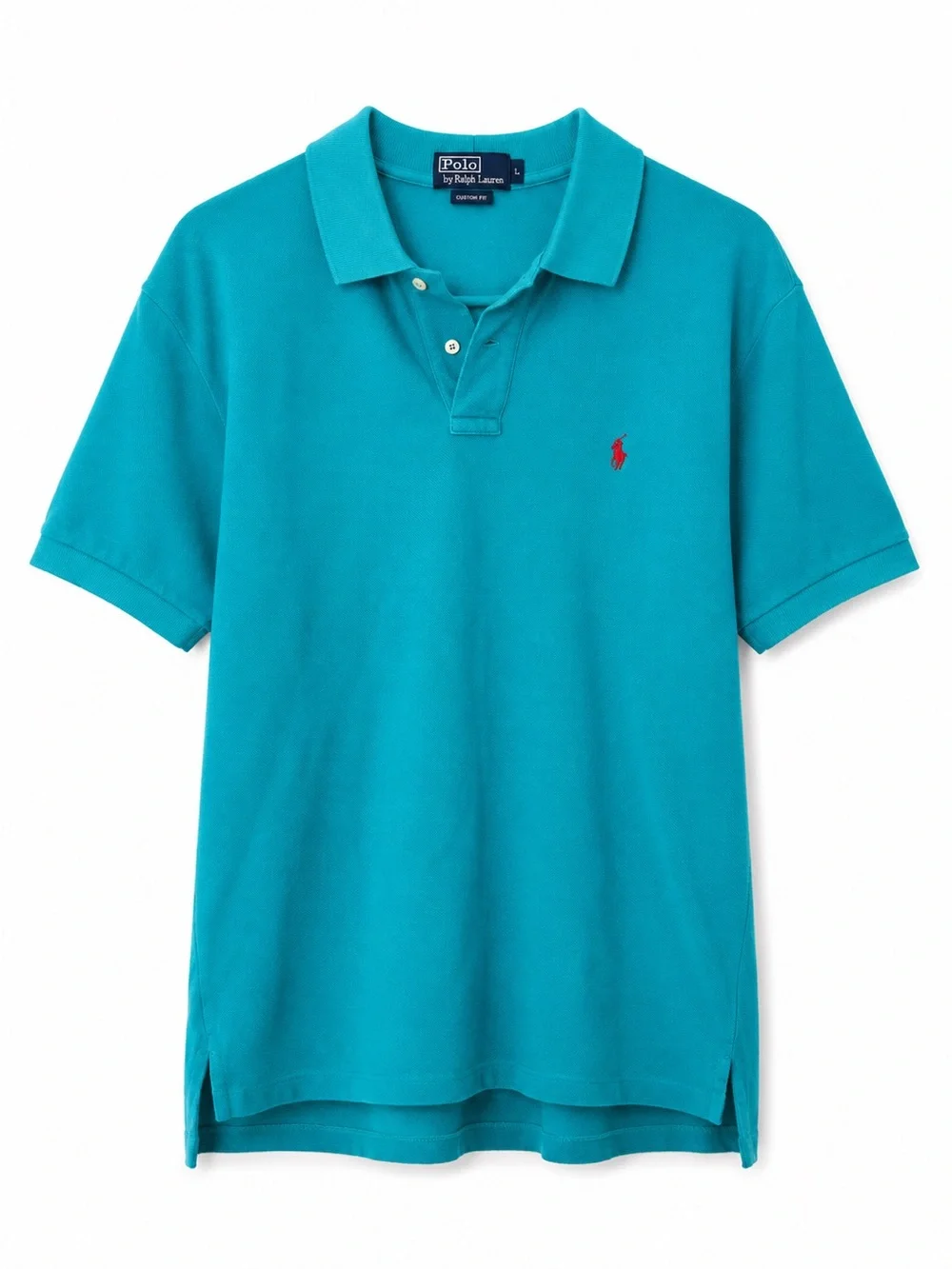 Polo by Ralph Lauren Turquoise Short-Sleeve Polo with Red Logo